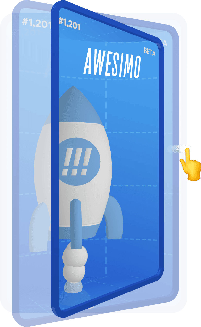 Swipe interaction with the Beta awesimo